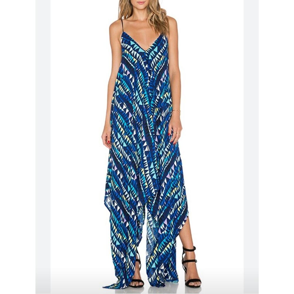 Karina Grimaldi Irene Maxi‎ Dress Blue Circus Sleeveless